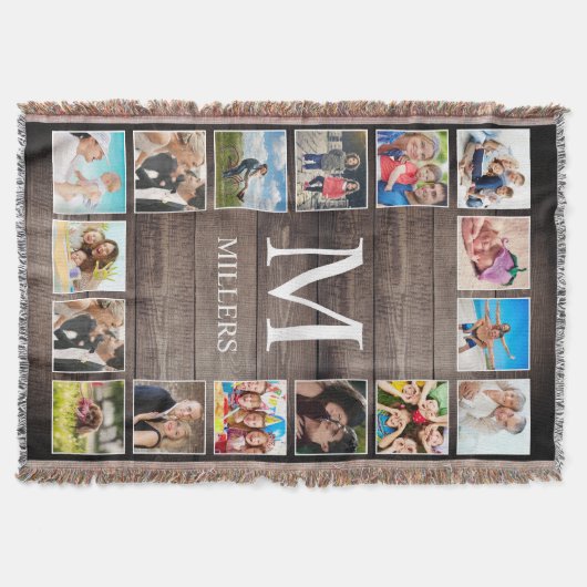 Aangepaste fotocollage Rustic Farmhouse Deken (Voorkant)