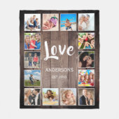 Aangepaste fotocollage Rustic Farmhouse Fleece Deken (Voorkant)