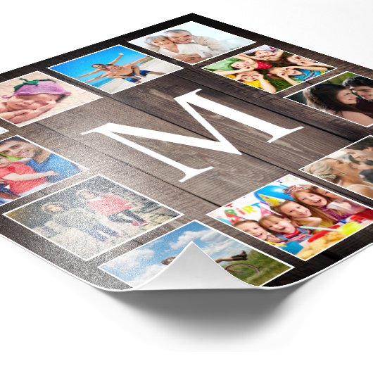 Aangepaste fotocollage Rustic Farmhouse Foto Afdruk (Hoek)