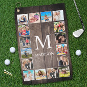 Aangepaste fotocollage Rustic Farmhouse Golfhanddoek