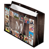 Aangepaste fotocollage Rustic Farmhouse Groot Cadeauzakje (Voorkant Gekanteld)