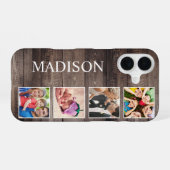 Aangepaste fotocollage Rustic Farmhouse iPhone 16 Hoesje (Achterkant horizontaal)