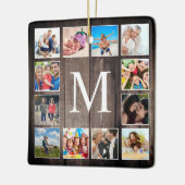 Aangepaste fotocollage Rustic Farmhouse Keramisch Ornament (Links)