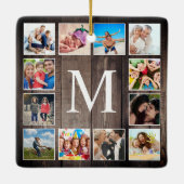 Aangepaste fotocollage Rustic Farmhouse Keramisch Ornament (Achterkant)