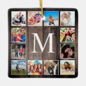 Aangepaste fotocollage Rustic Farmhouse Keramisch Ornament (Voorkant)