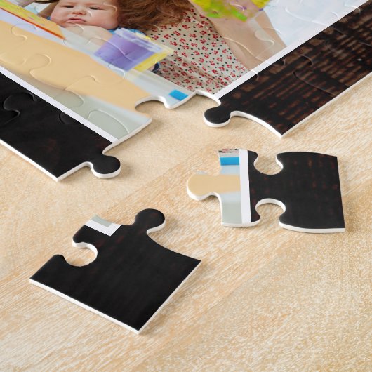 Aangepaste fotocollage Rustic Farmhouse Legpuzzel (Zijkant)