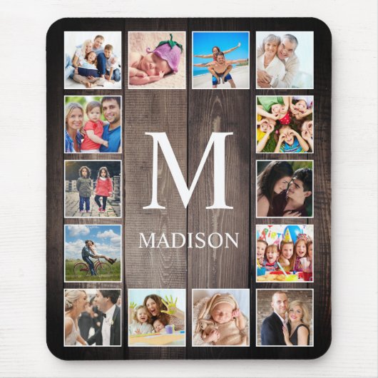 Aangepaste fotocollage Rustic Farmhouse Muismat (Voorkant)