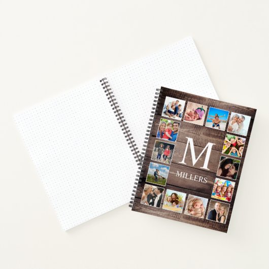 Aangepaste fotocollage Rustic Farmhouse Notitieboek (Binnen)