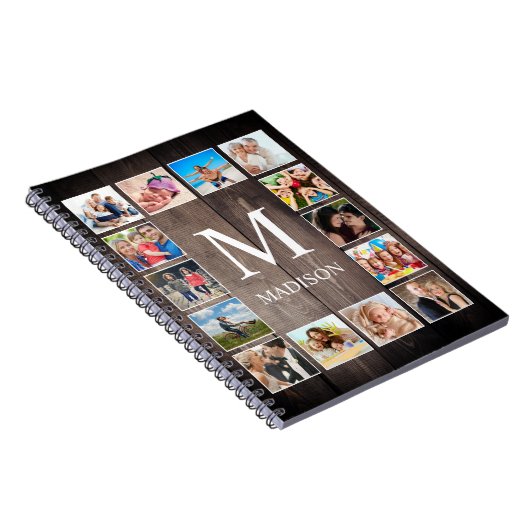 Aangepaste fotocollage Rustic Farmhouse Notitieboek (Rechterzijde)