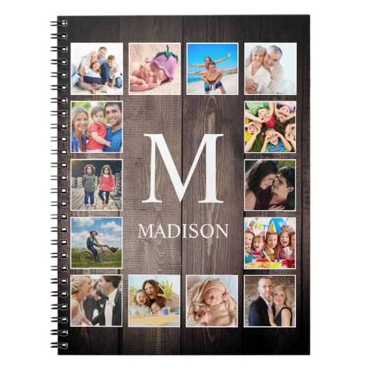 Aangepaste fotocollage Rustic Farmhouse Notitieboek (Voorkant)