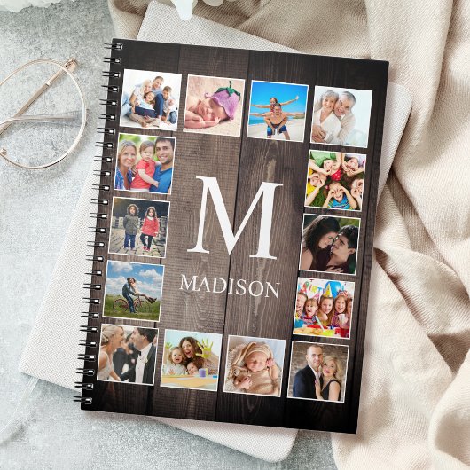 Aangepaste fotocollage Rustic Farmhouse Notitieboek