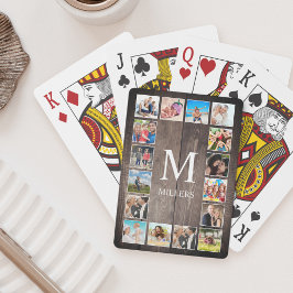 Aangepaste fotocollage Rustic Farmhouse Pokerkaarten