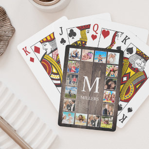 Aangepaste fotocollage Rustic Farmhouse Pokerkaarten
