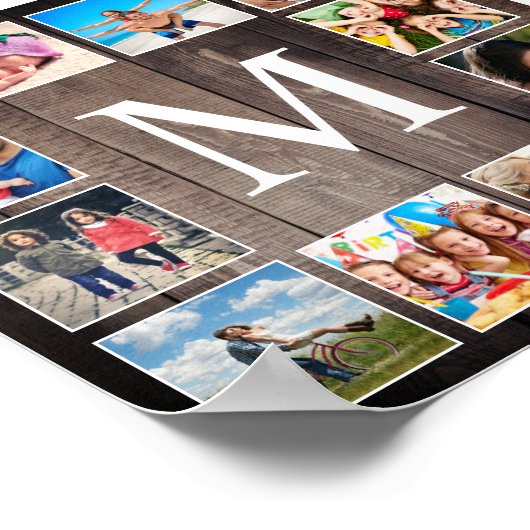 Aangepaste fotocollage Rustic Farmhouse Poster (Hoek)