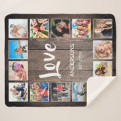 Aangepaste fotocollage Rustic Farmhouse Sherpa Deken (Voorkant (horizontaal))