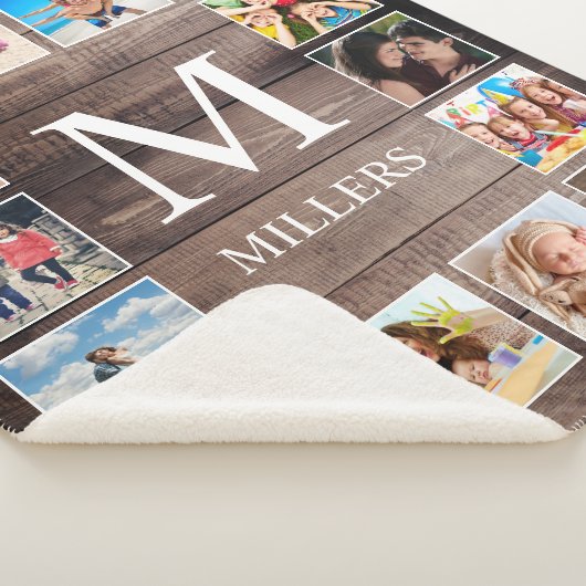 Aangepaste fotocollage Rustic Farmhouse Sherpa Deken (3/4)