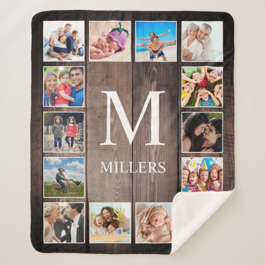 Aangepaste fotocollage Rustic Farmhouse Sherpa Deken (Voorkant)
