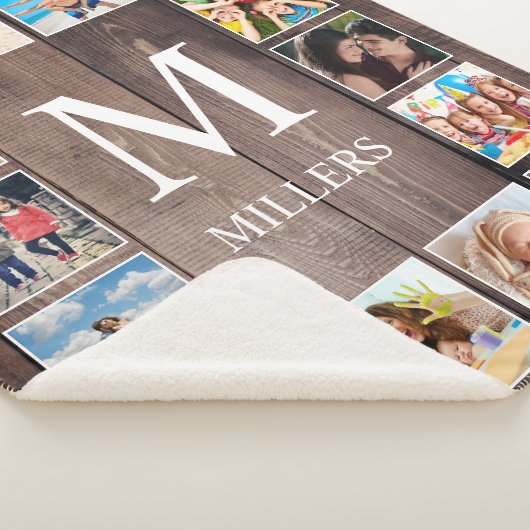 Aangepaste fotocollage Rustic Farmhouse Sherpa Deken (3/4)