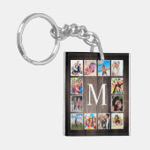 Aangepaste fotocollage Rustic Farmhouse Sleutelhanger (Voorkant Links)
