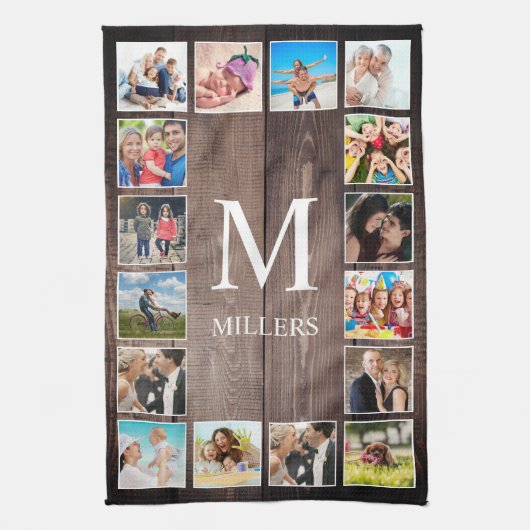Aangepaste fotocollage Rustic Farmhouse Theedoek (Verticaal)