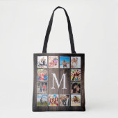 Aangepaste fotocollage Rustic Farmhouse Tote Bag (Voorkant)