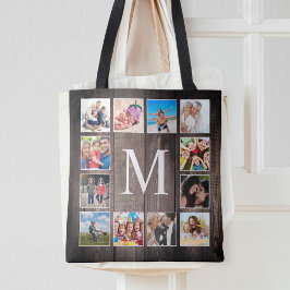 Aangepaste fotocollage Rustic Farmhouse Tote Bag