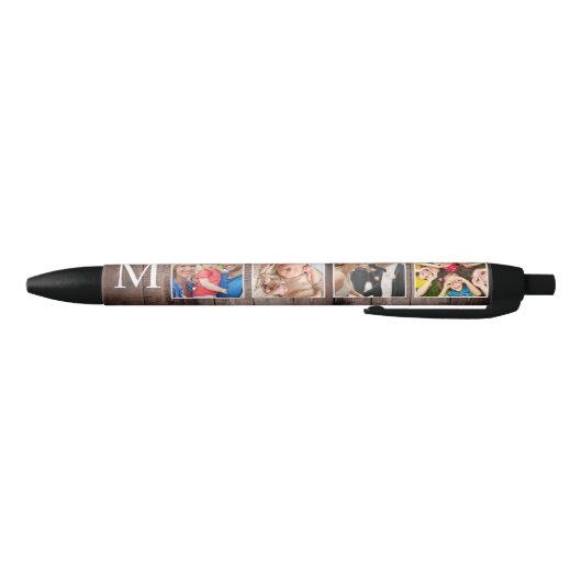 Aangepaste fotocollage Rustic Farmhouse Zwarte Inkt Pen (Bodem)