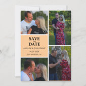 Aangepaste fotocollage slaat de datum op save the date (Voorkant)