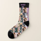 Aangepaste fotocollage sokken (Links - buitenkant)