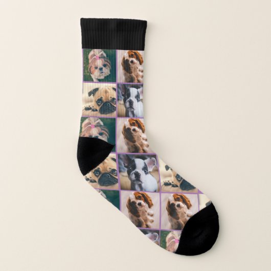 Aangepaste fotocollage sokken (Links binnenkant)