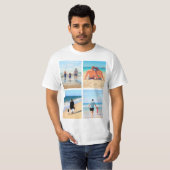 Aangepaste fotocollage T-shirt met je foto's (Voorkant volledig)