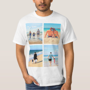 Aangepaste fotocollage T-shirt met je foto's