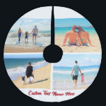 Aangepaste Fotocollage Tekst Kerstboom Rok<br><div class="desc">Kerstboomrok met aangepaste fotocollage en tekst - Unique Your Own Design - Gepersonaliseerde familie / vrienden of persoonlijke boomrokken / cadeau - Jouw tekst en foto's toevoegen - Formaat wijzigen en elementen verplaatsen met aanpassingstool! Kies lettertype / grootte / kleur! Veel succes - wees gelukkig :)</div>