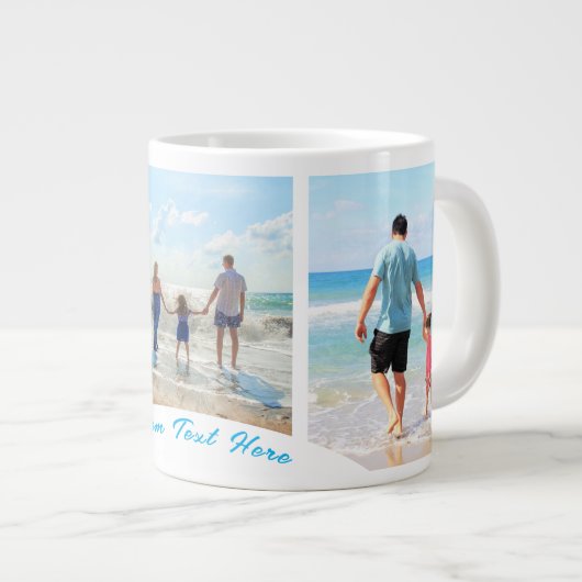 Aangepaste Fotocollage Tekst Mok Uw Foto's Design (Voorkant rechts)