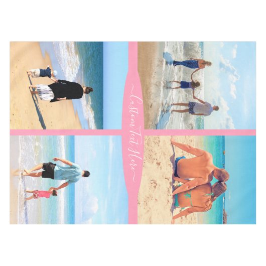 Aangepaste fotocollage Tekst Tablecloth - Familiel Tafelkleed (Voorkant (Horizontaal))