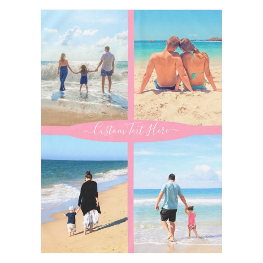 Aangepaste fotocollage Tekst Tablecloth - Familiel Tafelkleed (Voorkant)