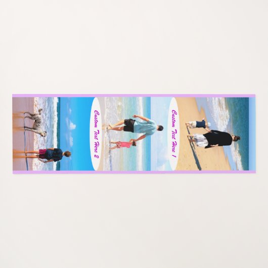 Aangepaste fotocollage tekst Yoga Mat Your Photo C (Achterkant (horizontaal))