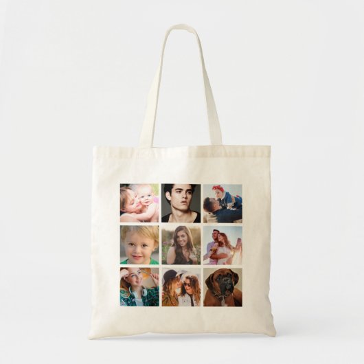 Aangepaste fotocollage tote bag (Voorkant)