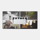Aangepaste fotocollage vader van de dag van de vad bureaumat (Keyboard & Muis)