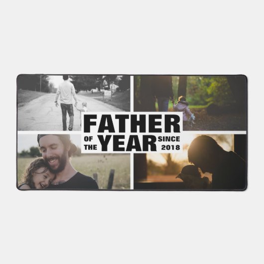 Aangepaste fotocollage vader van de dag van de vad bureaumat (Voorkant)
