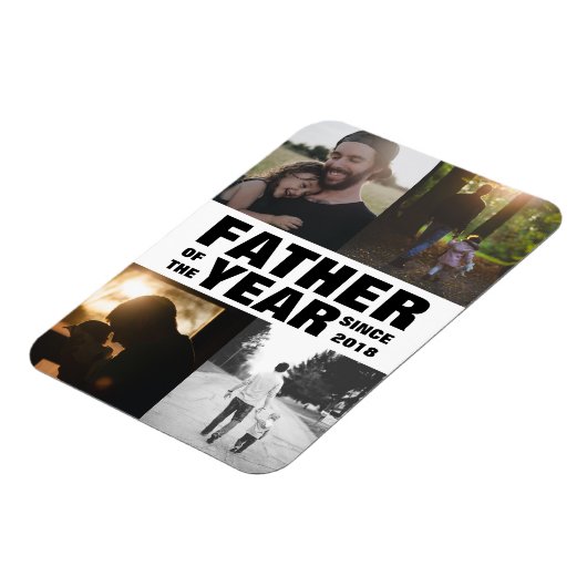 Aangepaste fotocollage vader van de dag van de vad magneet (Linkerzijde)