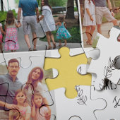 Aangepaste fotocollage Vaderdag rustieke script Legpuzzel