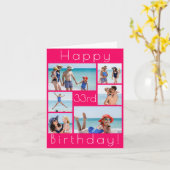 Aangepaste Fotocollage Verjaardag Kaart – Elke lee (Gele Bloem)