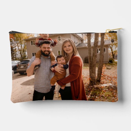 Aangepaste fotocollage voor 2 families etui (Achterkant)