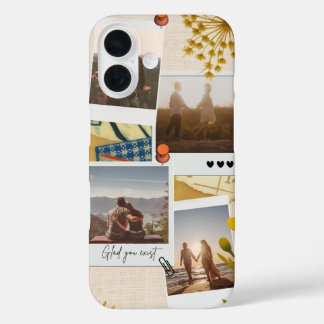 Aangepaste Fotocollage voor Koppels| 'Fijn dat je iPhone 16 Hoesje