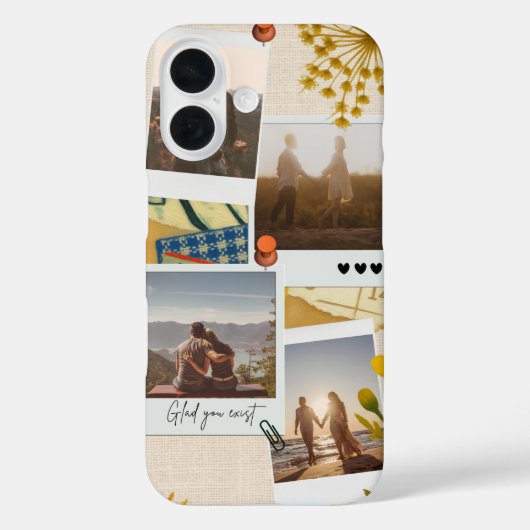 Aangepaste Fotocollage voor Koppels| 'Fijn dat je  Case-Mate iPhone Case (Achterkant)