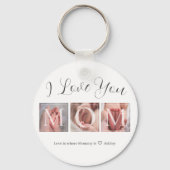 Aangepaste fotocollage voor mam sleutelhanger (Voorkant)