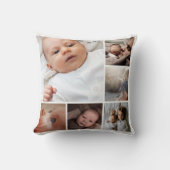 Aangepaste fotocollage voor monogram kussen (Voorkant)