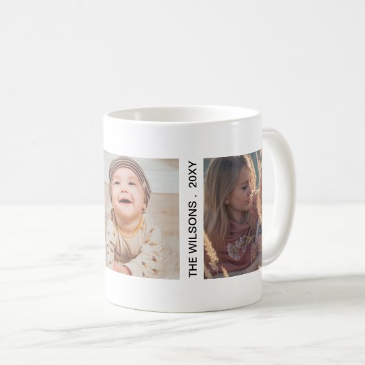 Aangepaste fotocollage voor oma Aangepaste tekst Koffiemok (Voorkant rechts)