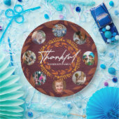 Aangepaste fotocollage voor Thanksgiving Papieren Bordje (Feest)